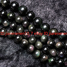 AAA Natural Rainbow Obsidian Gemstones Round Loose Beads 15''Strand 4mm-18mm picture