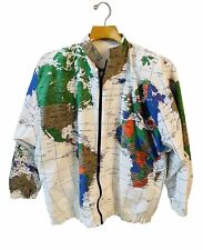 Vintage  Wearin The World Tyvek Jacket Men's XXL Kurt Cobain World Map USA Made picture