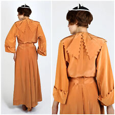 1940s 30's Vintage Stunning Dressing Gown Handmade Robe Rare tassel Satin Silky picture
