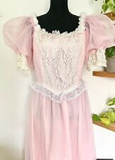 50s Prom Lace Ruffle Puffed Sleeve Cupcake Vintage Prairie Party Kawai Dress picture