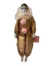 Kingstate Pierrot Jester Harlequin Doll Hand Painted Bisque Porcelain picture
