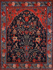 Antique Vegetable Dye Navy Blue Bakhtiari Hand-knotted Rug 6x7 Traditional Rug picture