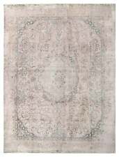 9' x 13'  Vintage Hand-knotted Rug t Gray Pre-Owned PK31 picture