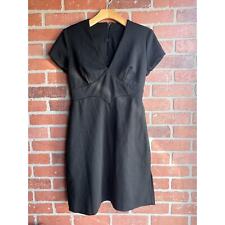 Vintage 1960's Black Rayon Cocktail Short Sleeve Dress by Elegant Miss Medium picture