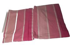 Vintage Mid-Century Mod 1970s Pink Striped Pillow Shams  (2) picture