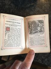 Very Old Stations of the Cross Antique Book in French 1859 picture