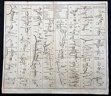 1765 Gentlemens Magazine Antique Strip Road Map St Davids to Holywell, Wales picture