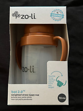 ZoLi Bot 2.0 Straw Sippy Cup Cooper Dust 10 oz Zo-Li Toddler Drinking Straw picture