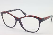 NEW ALAIN MIKLI A03018 R891 BLACK RED AUTHENTIC FRAME EYEGLASSES A03018 57-15 picture