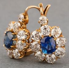 14K Yellow Gold Plated Vintage Art Deco Engagement Earrings 2.35 Ct Cubic Zircon picture