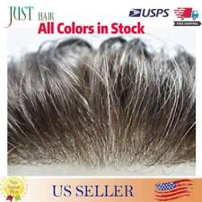 Mens Hair Replacement Ultra Thin Skin Toupee All Colors Hairpieces PU System Wig picture