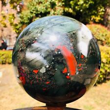 8.97LB Natural African blood stone ball crystal Quartz polished Sphere Healing picture