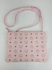$470 MCM Powder Pink Visetos Coated Canvas Crossbody Pouch Bag MYZCATA07QH001 picture