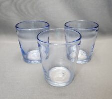 Hand Blown Art Glass Double Old Fashioned Whiskey Rocks Glasses Lowball Set of 3 picture