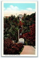 1920 Scenic View Fourth Street Elevator Dubuque Iowa IA Vintage Antique Postcard picture