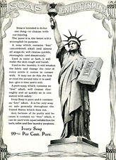 1907 Original Ivory Soap Ad. Statue Of Liberty + Rambler Models 21 & 25 picture