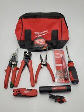 Lot of Milwaukee Hand Tools Aviation Snips+Pliers+Light+Volt Detector+More picture