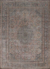 Traditional Muted Mashaad Vintage Area Rug 10x12 Wool Hand-knotted Room Size Rug picture