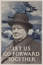 Winston Churchill - World War 2 Poster - WW2 Vintage Poster picture
