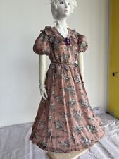 VINTAGE 1940s Woman Summer Dress Crepe France Cold Conditions picture