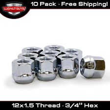 10 Lug Nuts Open End Bulge Acorn 12x1.5 3/4 Hex fits Ford Lincoln Mercury picture