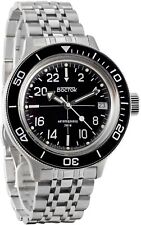 NEW Vostok Amphibia 720076 Russian Military Watch Automatic Black Dial 24 Hours picture