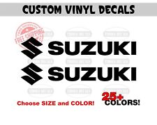 2x SUZUKI with Logo Decals SUZUKI Sticker (1 set) Helmet Bike ATV UTV Motorcycle picture