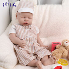 IVITA 18 inch Silicone Reborn Baby Sleeping Boy Doll Floppy Infant picture