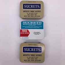Vintage Sucrets Antiseptic Throat Lozenges Tins EMPTY Mentholated Collectibles picture