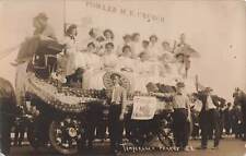 1910s Temperance Parade Wagon RPPC Fowler Adams County Illinois M.E. Church rare picture
