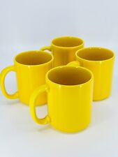 Set of 4 PAGNOSSIN Italian Spa Yellow Coffee Mugs - Made in Italy Impressed picture