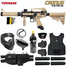 Maddog Tippmann Cronus Tactical Protective CO2 Paintball Gun Package Black Tan picture