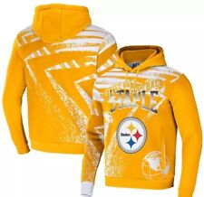 Men's NFL x Staple Gold Pittsburgh Steelers All Over Print  Hoodie Large  picture