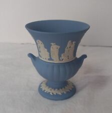 Wedgwood Jasperware Small Urn People, Trees, Dog, Goat 3.5 inches tall picture