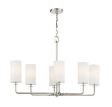 Savoy House 1-1756-6-109 Powell 6-Light Linear Chandelier in Polished Nickel picture