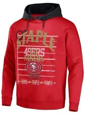 San Francisco 49ers NFL x Staple Throwback Vintage Wash Pullover Hoodie - Red picture