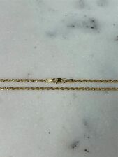 10K Yellow Gold Necklace Gold Rope Chain 2.2MM 18