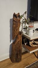 Chainsaw Carved Owl Statue, Water Recovered Cypress Log, Stunning Ooak picture