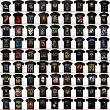 THE BEST COLLECTION OF CLASSIC ROCK BLACK T SHIRTS PUNK ROCK MEN'S SIZES picture