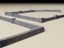 Stone Town Wall Set 3D Printed Scatter Terrain for Historical Tabletop Wargames picture