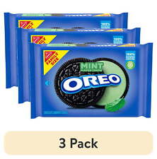 (3 Pack) OREO Mint Creme Chocolate Sandwich Cookies Family Size 18.71 Oz Protein picture