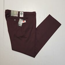 $288 New MEYER BONN Chino Pants Men's 38x34 Burgundy Red EU 54 Wool Blend  picture