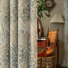 American Rustic Korean Curtains Room Vintage Floral Print Cotton Linen High-end picture