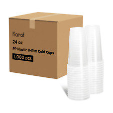 Karat 24oz PP Plastic U-Rim Cold Cups (95mm) - 1,000 ct, C1012 (Karat) picture