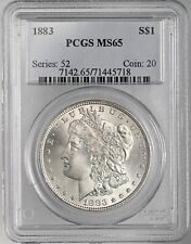 1883-P  $1 MORGAN SILVER DOLLAR GEM MINT STATE PCGS MS65 #71445718 picture