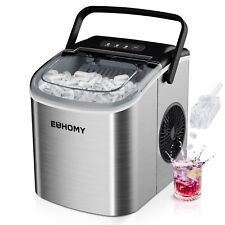EUHOMY Countertop ice Maker Machine withHandle, 26lbs in 24Hrs, 9 lce Cubes Read picture