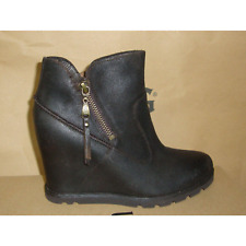 UGG Australia MYRNA Lodge Wedge Leather Sheepskin Boots Size US 7 NIB #1008715 picture