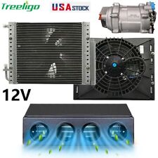 12V Air Conditioning Cool Only Under Dash Electric A/C Kit Compressor Universal picture