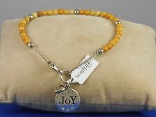 Brighton Silver Plated SWEET REFLECTIONS JOY Yellow Jade Beaded Bracelet JF9203 picture