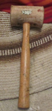 antique leather headed hammer wood handle  13